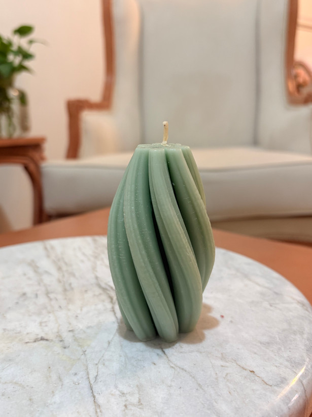 شمع دست ساز مدل گوی ساحل پیچ